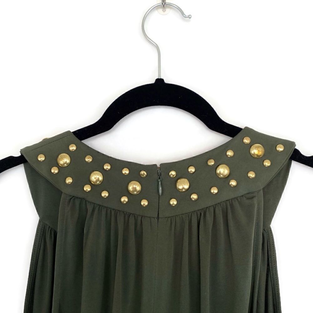 Michael Kors Gold Studded Dress Green XS - Picture 7 of 16